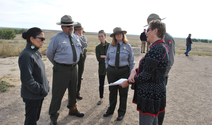 The Conservation Fund staff meet with government officials at the Sand Creek Massacre National Historic Site